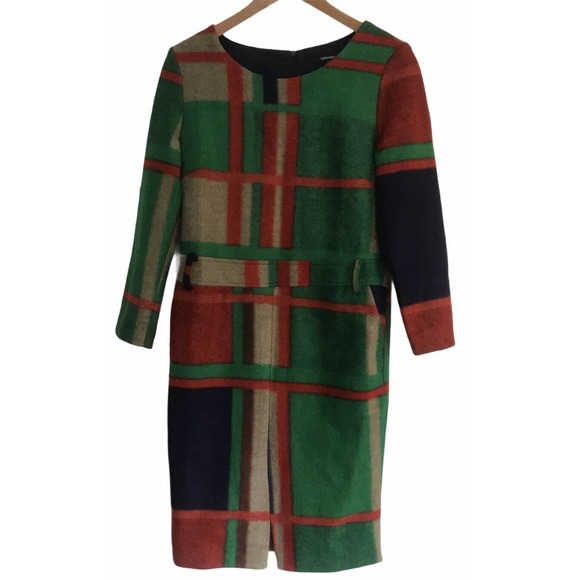 Lonyuash Dresses & Skirts - Lonyuash Color Block Wool Midi Dress XL
